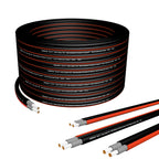 Solarkabel Duplex 6 mm² Kupfer 1000 V 50 m Schwarz Rot Mehrstrangkabel flexibel UV-beständig witterungsbeständig für Photovoltaikanlagen