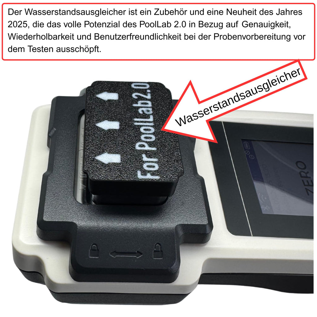 PoolLab 2.0 Wasseranalyse-Set mit Aufbewahrungskoffer und Wasserstandsausgleicher, 27 Parameter, WiFi und Bluetooth