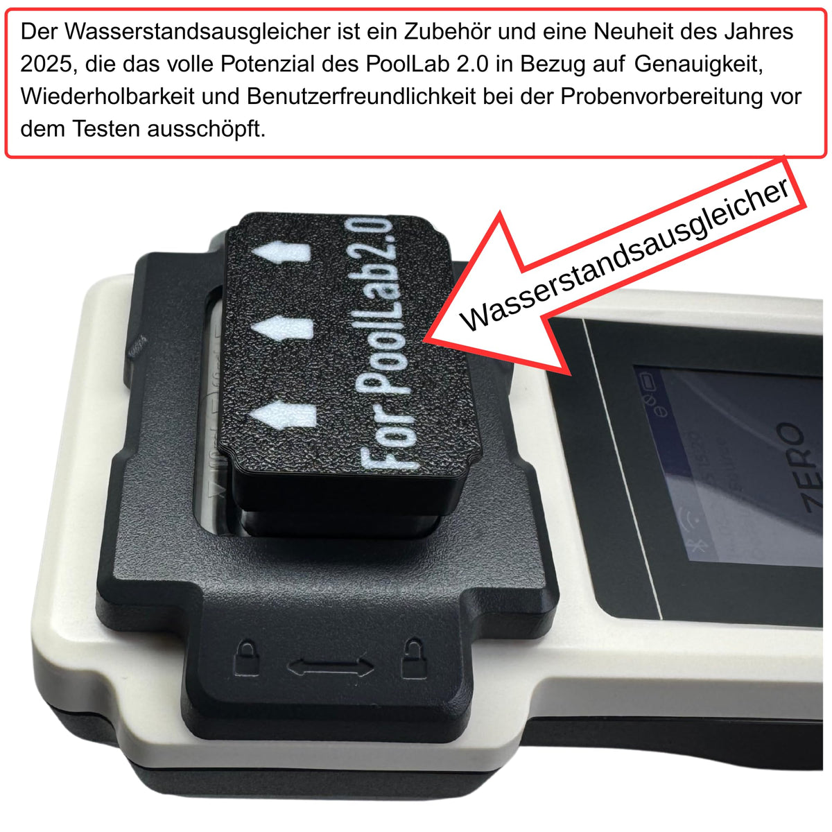 PoolLab 2.0 Wasseranalyse-Set mit Aufbewahrungskoffer und Wasserstandsausgleicher, 27 Parameter, WiFi und Bluetooth