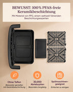 2-Kammer-Heißluftfritteuse Dual Blaze Twinfry Compact TF801 mit 8,6 L, 2200 W und PFAS-freier Keramikbeschichtung