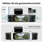 4-Kanal-Dashcam G980H mit 360°-Rundum-Aufnahme, 3K+1080P×3, 24/7-Parkmodus und 128 GB SD-Karte
