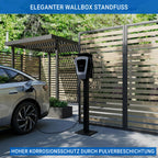 Wallbox Standfuß mit Dach aus pulverbeschichtetem Stahl, universelle Standsäule für Elektroauto-Ladestationen, 160 cm