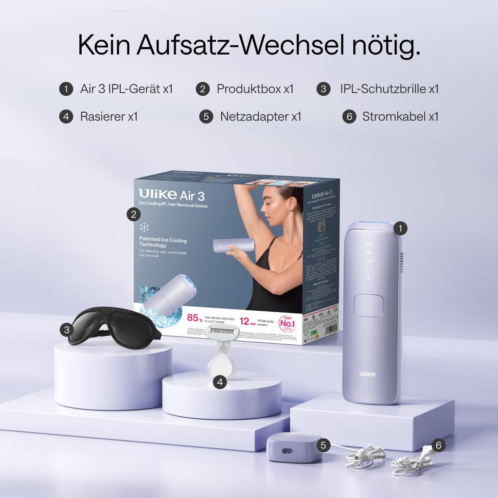 IPL Haarentfernungsgerät Gesicht Körper Saphir-Kühlung 3 Modi Auto-Modus 550–1200 nm 90 Lichtimpulse/min
