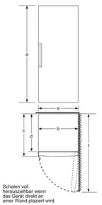Freistehender Gefrierschrank iQ500 GS51NAWCV 289 L mit noFrost und bigBox, 161 x 70 cm, in Weiß
