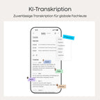 KI-Diktiergerät Plaud Note mit 64 GB, 30 Std. Aufnahme und magnetischer Hülle in Schwarz