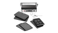 Kontaktgrill MultiGrill 9 Pro CG 9167 mit Grill-, Flach- und Waffelplatten, Temperaturfühler, 3 Grillpositionen und Boost-Funktion bis 265 °C