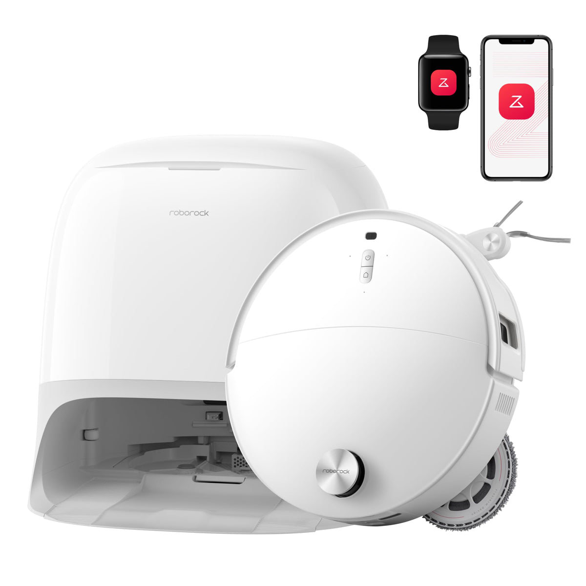 Saugroboter mit Wischfunktion und hebbarem Wischmopp Qrevo Curv 2 Pro 25.000 Pa 7,98 cm LiDAR Navigation Weiß