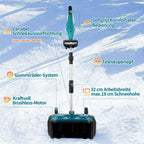 Akku-Schneefräse für Makita 18V Akku, 1000W Bürstenlos mit Rollen, 32 cm Arbeitsbreite und 18 cm Schneehöhe