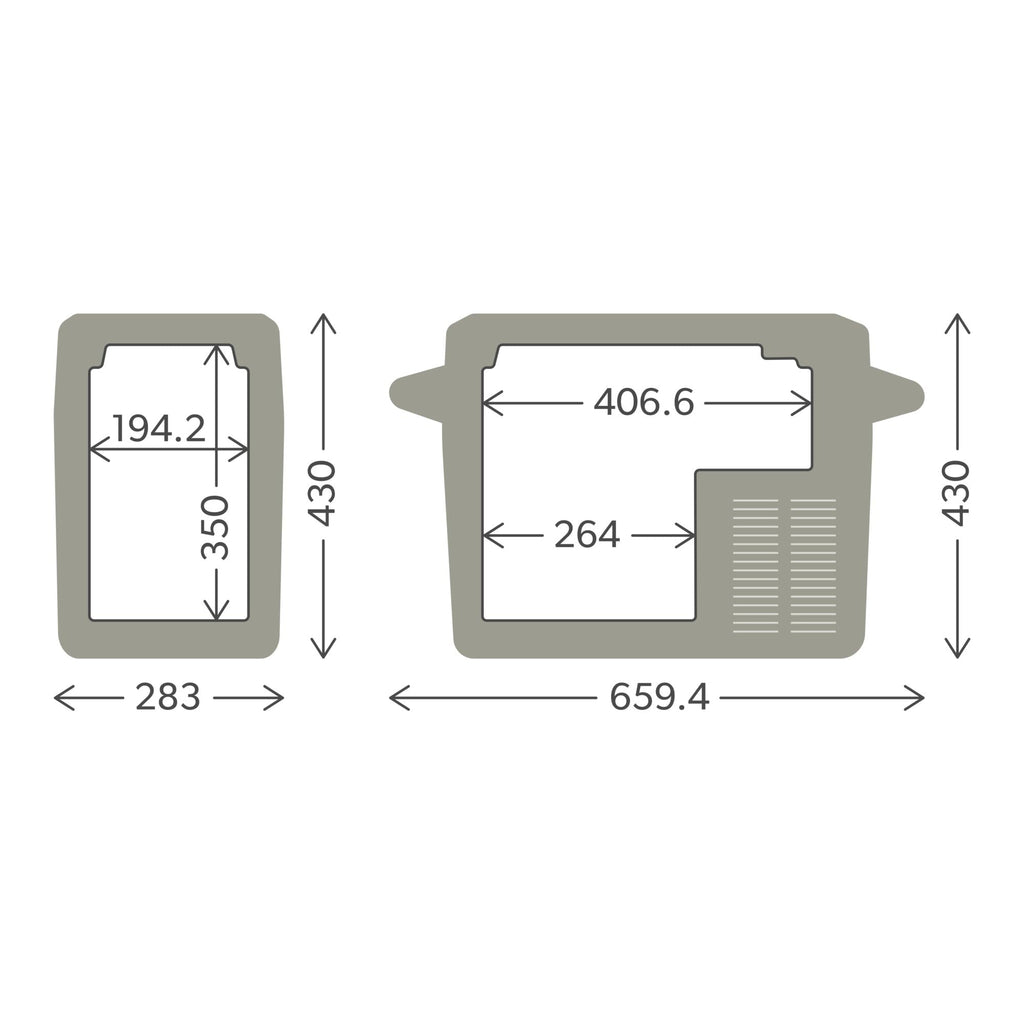 Kompressor-Kühlbox CFF 20 21 l 12/24 V DC 230 V AC mit digitalem Temperaturdisplay und abnehmbarem Deckel