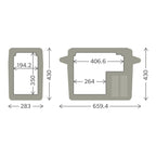 Kompressor-Kühlbox CFF 20 21 l 12/24 V DC 230 V AC mit digitalem Temperaturdisplay und abnehmbarem Deckel