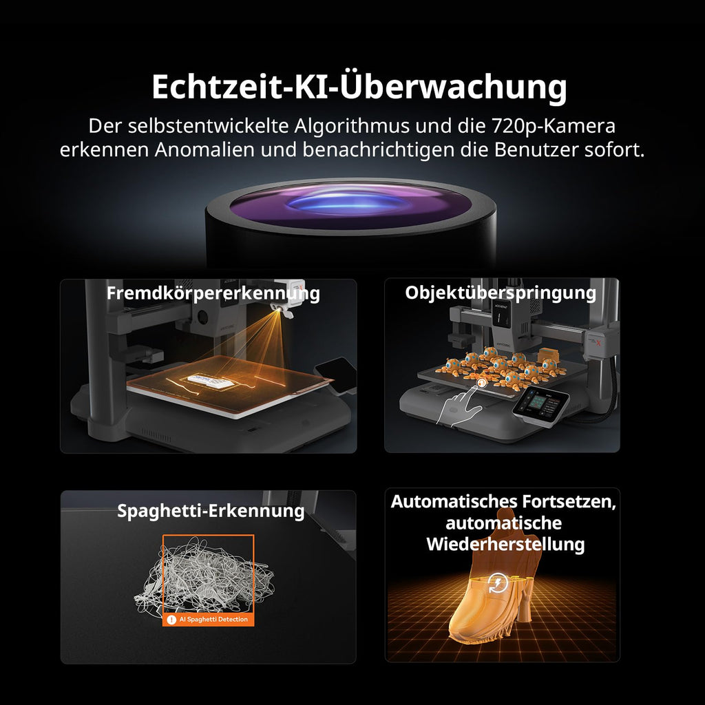 3D-Drucker Kobra X 4-Farbdruck ACE GEN 2 49-Punkt-Auto-Leveling Multi-Filament-Druck für PLA TPU PVA