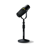 Dynamisches Podcast-Mikrofon MV7+ USB-C XLR mit Mikrofonständer Schwarz für Streaming und Videokonferenzen