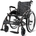 Faltbarer Rollstuhl U31 bis 150 kg, leichter Transportrollstuhl mit Selbstfahr- und Schiebemodus