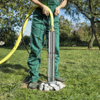 Edelstahl-Tiefbrunnenpumpe mit Schmutzsieb, 6000 l/h, 550 W, 5,8 bar, 58 m Hubhöhe, 10 cm Durchmesser