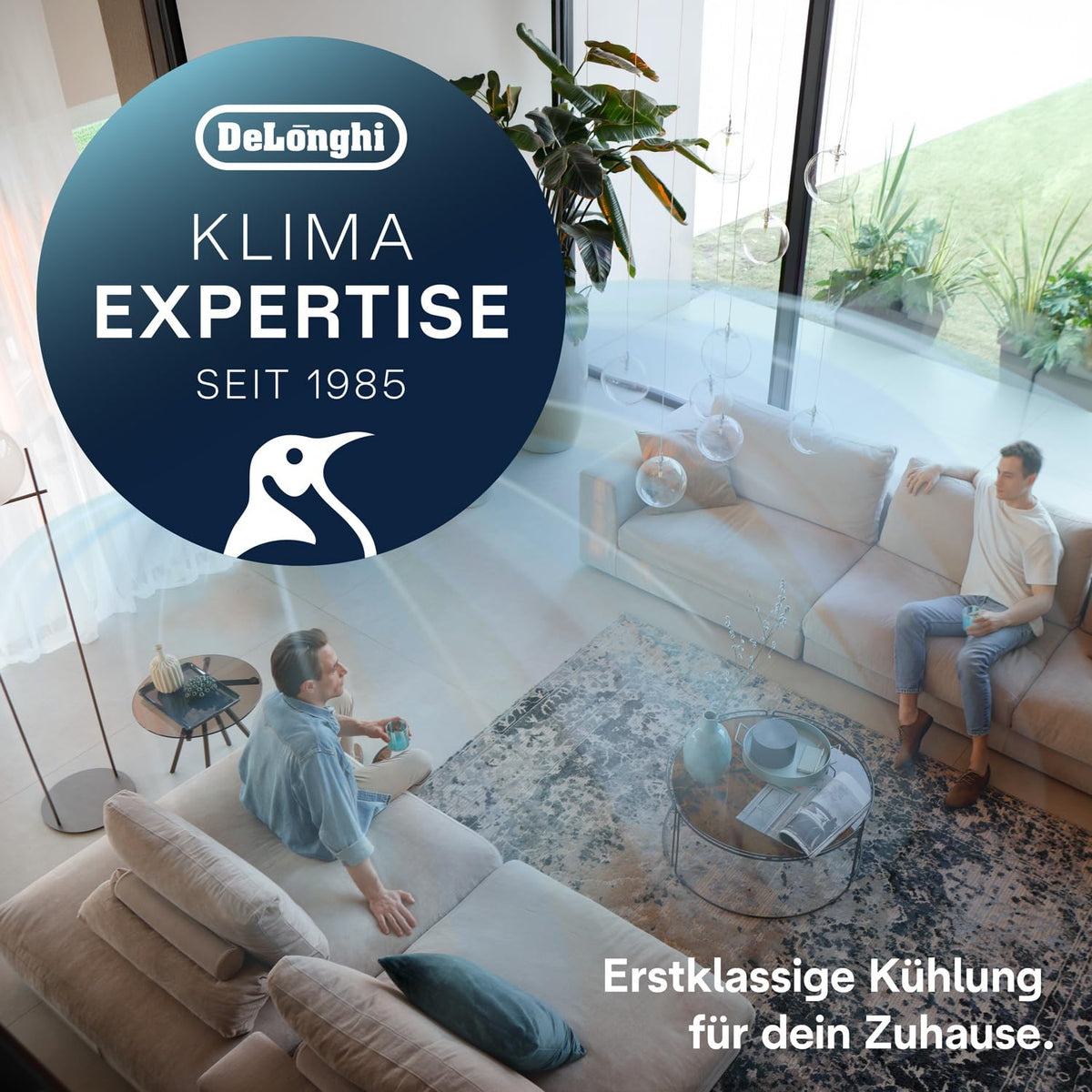 Mobiles Klimagerät Pinguino PAC EM82, 3-in-1 mit Luftentfeuchter und Ventilator, für Räume bis 27 m², 9400 BTU, Energieeffizienzklasse A, mit