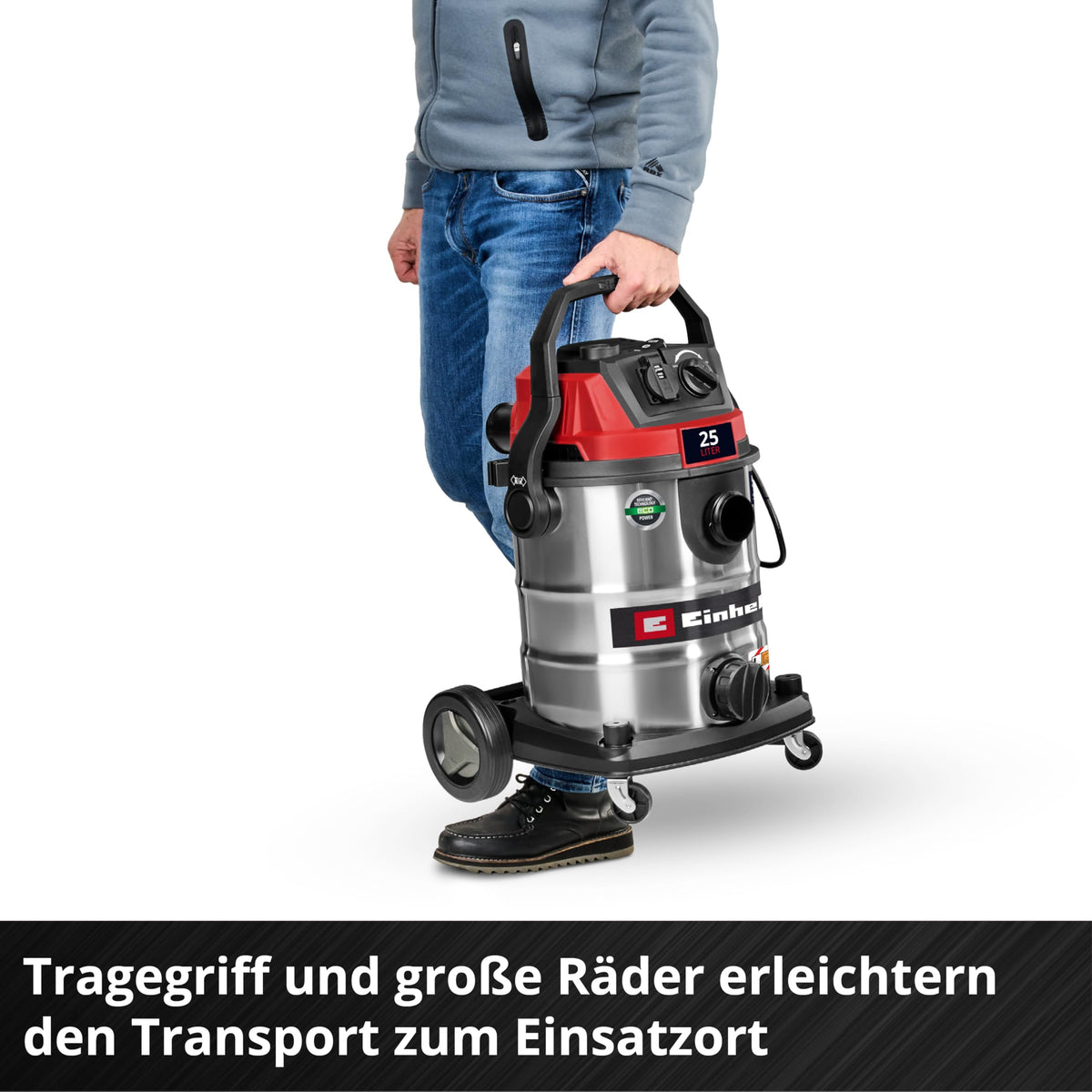 Nass-Trockensauger TC-VC 2580 SACL mit 1100 W, HEPA-Filter und Automatiksteckdose, inkl. Fugen-, Polster- und Kombidüse