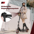 E-Scooter für Jugendliche ab 14 Jahren, ABE, 500 W, 20 km Reichweite, 8,5 Zoll Luftreifen, faltbar, App