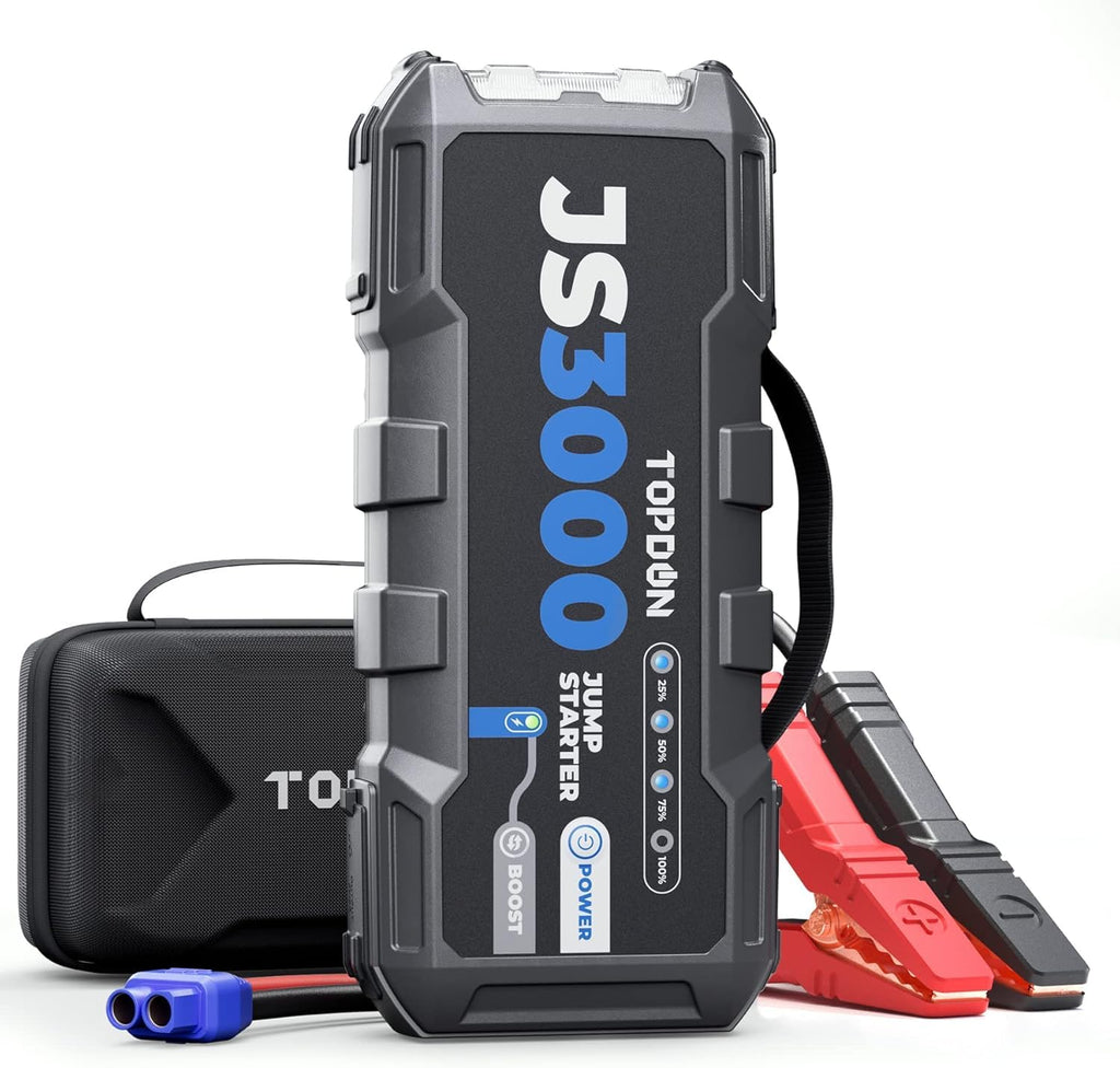 Starthilfe Powerbank 3000A für Benzin- und Dieselmotoren, 12V mit 24000 mAh und USB-C PD 45W