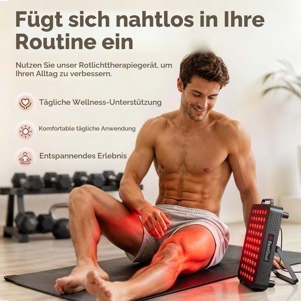 Rotlicht- und Infrarot-Panel 660 nm und 850 nm, 105 W, Modell BQ60, mit Aufhängeset und Augenschutz