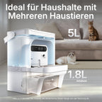 Katzen Trinkbrunnen EverSweet Ultra 5 L mit KI-Kamera Frisch- und Abwassertrennung App-Steuerung 2,4 und 5 GHz WLAN