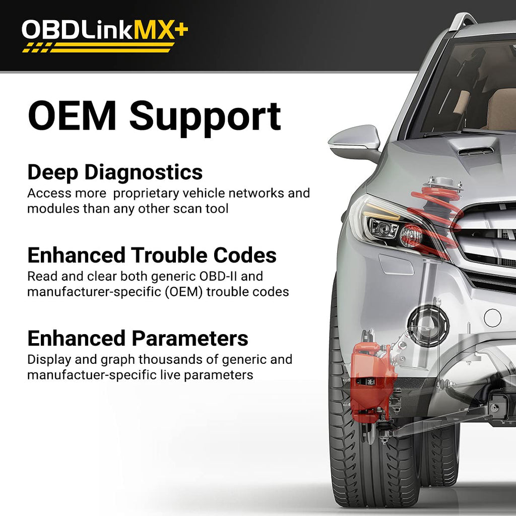 OBD2 Bluetooth Scanner für iPhone, Android und Windows, Diagnoseadapter für FORScan, BimmerCode und Torque