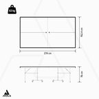 Outdoor Tischtennisplatte wetterfest klappbar mit Netz, 274 x 152,5 cm, 6 mm Aluminium-Kunststoff