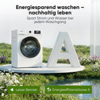 Waschmaschine 7 kg mit Invertermotor und 15 Programmen, max. 1400 U/min, LED-Display und Endzeitvorwahl, Modell WA 7175.1 in Weiß