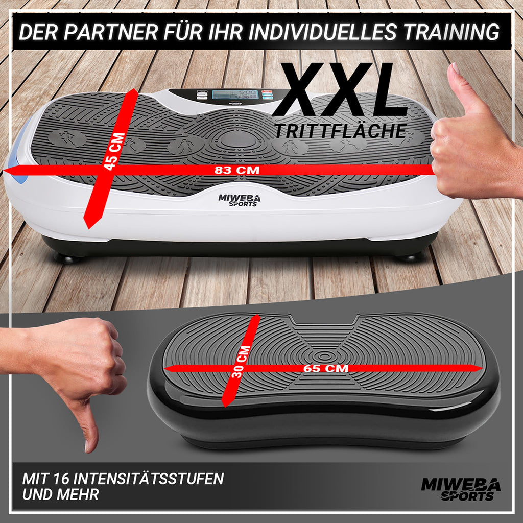 Vibrationsplatte Fitnessgerät mit 800 W, 4D-Vibration und Fernbedienung, 120 kg Tragkraft