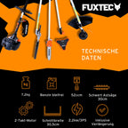 Benzin Motorsense 5in1 Multitool 52 ccm 3 PS mit Heckenschere, Hochentaster, Doppelfadenkopf und 3-Zahn-Messer