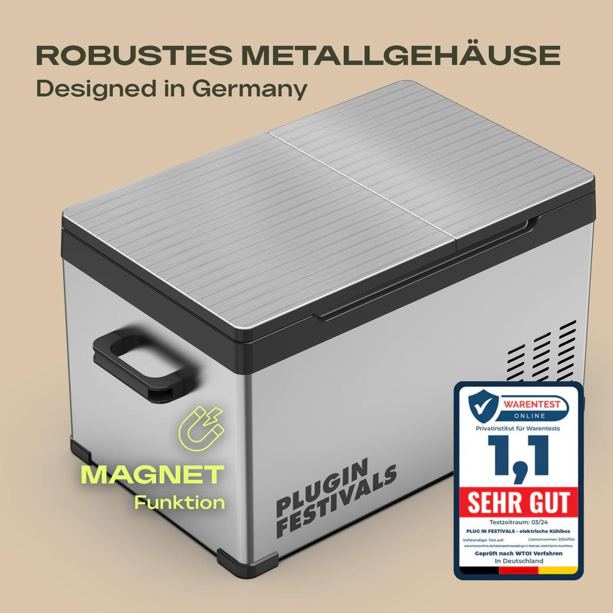 Elektrische Kompressor-Kühlbox IceCube DUAL 38 Liter mit zwei Kühlzonen, App-Steuerung und 12V/230V-Anschluss