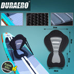 Aufblasbares SUP Set mit Kajaksitz, 330x76x15 cm, Doppel-Paddel und Zubehör, Tragkraft bis 150 kg