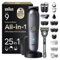 Multigroom All-in-One Series 9 Bart- und Haartrimmer AIO9565 mit 15 Kämmen und 6 Aufsätzen in Grau