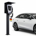 Wallbox Standfuß mit Dach aus pulverbeschichtetem Stahl, universelle Standsäule für Elektroauto-Ladestationen, 160 cm