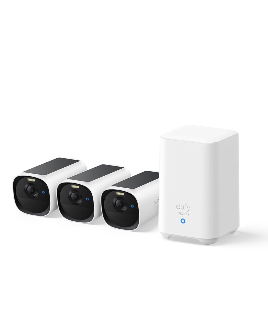 Überwachungskamera-Set E40 mit 3 Kameras und HomeBase 2 2K QHD MaxColor Nachtsicht SolarPlus 2.0 PIR-Sensor für außen