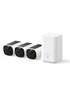 Überwachungskamera-Set E40 mit 3 Kameras und HomeBase 2 2K QHD MaxColor Nachtsicht SolarPlus 2.0 PIR-Sensor für außen