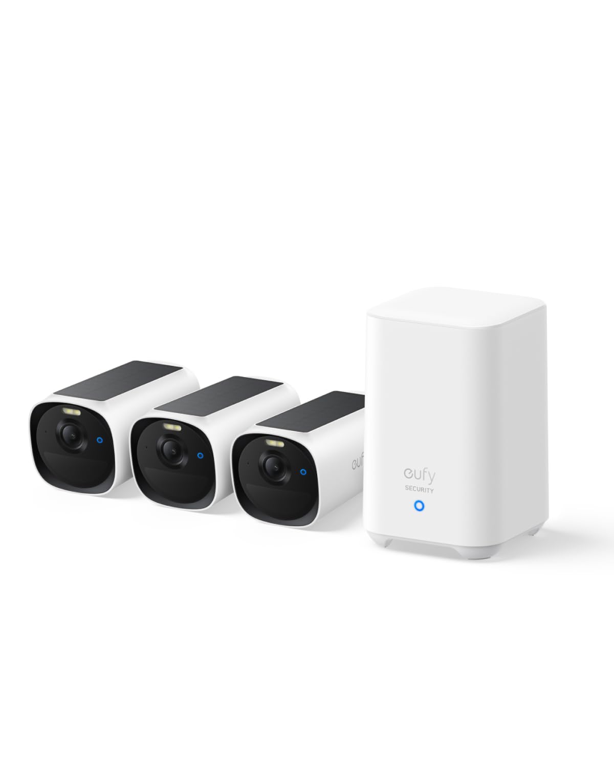 Überwachungskamera-Set E40 mit 3 Kameras und HomeBase 2 2K QHD MaxColor Nachtsicht SolarPlus 2.0 PIR-Sensor für außen