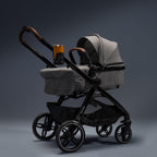3-in-1 Kinderwagen Zelia Select mit Babyschale CabrioFix S i-Size, 0–22 kg, inkl. Wickeltasche und Regenverdeck, Grau