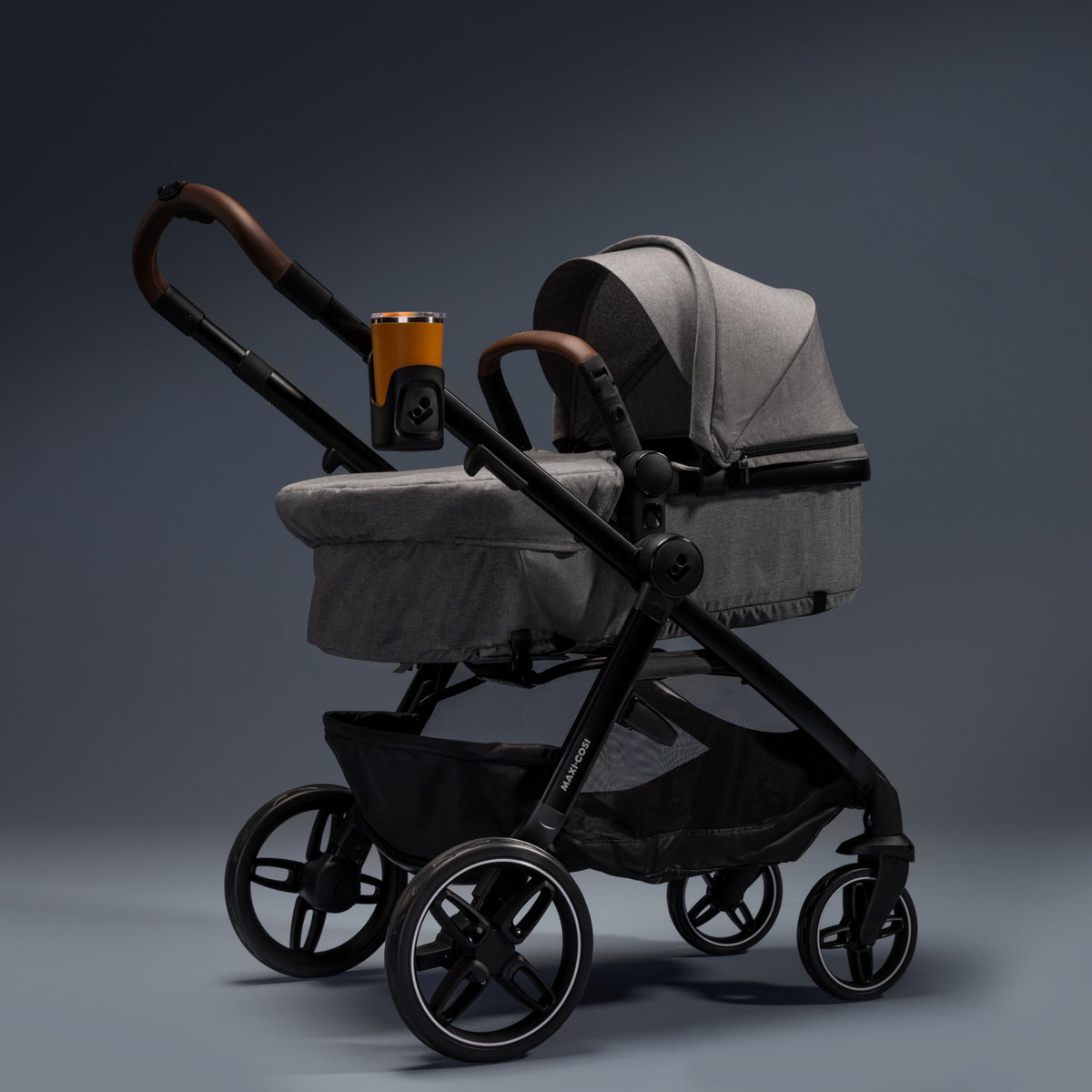 3-in-1 Kinderwagen Zelia Select mit Babyschale CabrioFix S i-Size, 0–22 kg, inkl. Wickeltasche und Regenverdeck, Grau