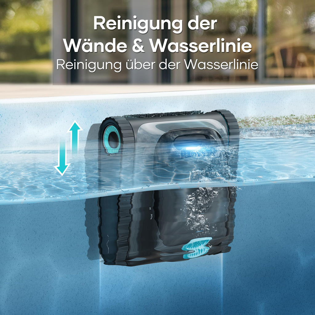 Poolroboter Scuba S1 für Boden, Wand und Wasserlinie mit Doppelfiltration, 270 Min Laufzeit und App-Steuerung