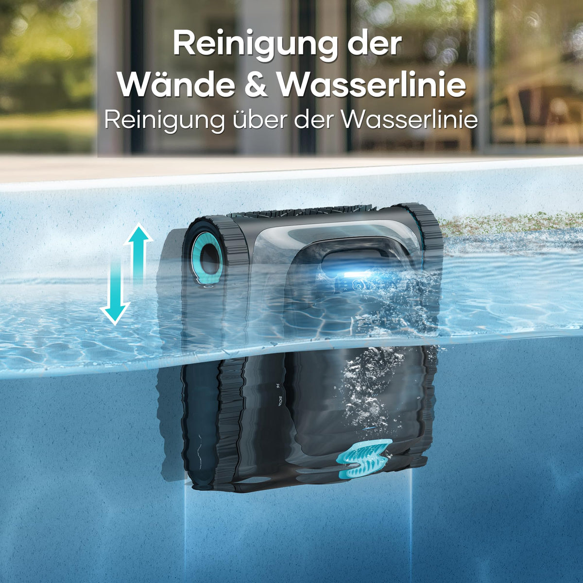 Poolroboter Scuba S1 für Boden, Wand und Wasserlinie mit Doppelfiltration, 270 Min Laufzeit und App-Steuerung