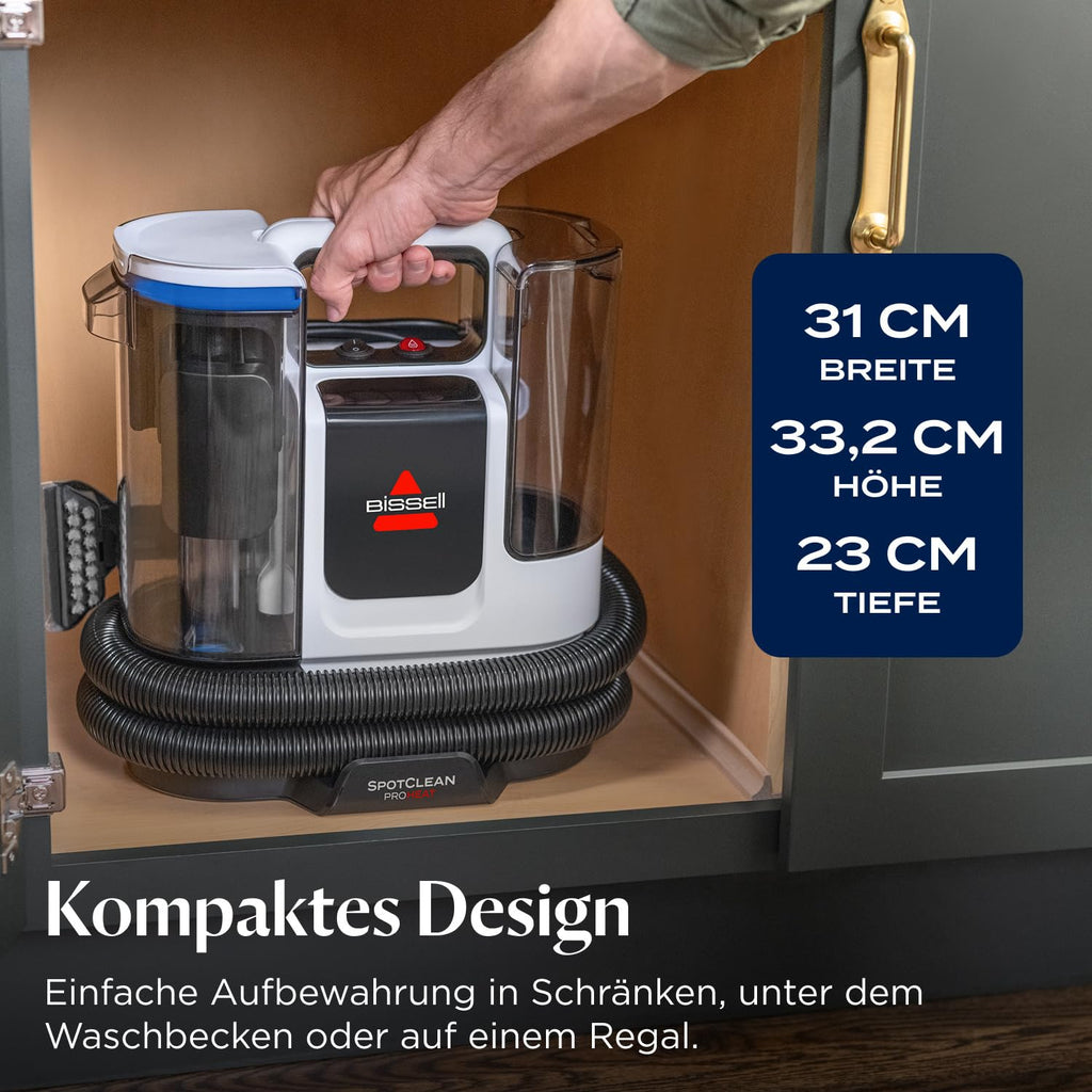 SpotClean ProHeat Advanced Teppichreiniger 1125 W mit 59 °C ProHeat-Technologie, 16.000 Pa Saugkraft und Doppelbehälter 0,9 l/0,8 l