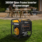 Inverter Stromgenerator 3800 W Benzin MXR4800I mit 230V- und USB-Anschlüssen, reine Sinuswelle