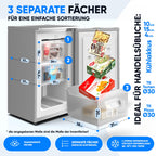 Klein-Gefrierschrank 73 L mit 4-Sterne-Gefrierfach, 3 Fächer und wechselbarem Türanschlag, silber
