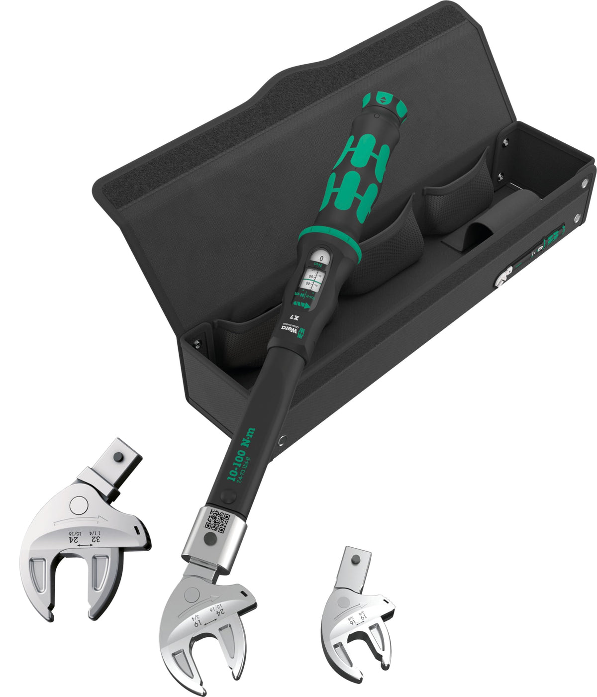 Drehmomentschlüssel-Set 10–100 Nm 14 x 18 mm 4-teilig Click-Torque für Kälte- und Klimaanlagen sowie Wärmepumpen