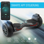 Hoverboard HX510 Offroad mit 700 W Dual-Motor 8,5 Zoll Vollgummireifen Bluetooth-App und Kindersicherheitsmodus