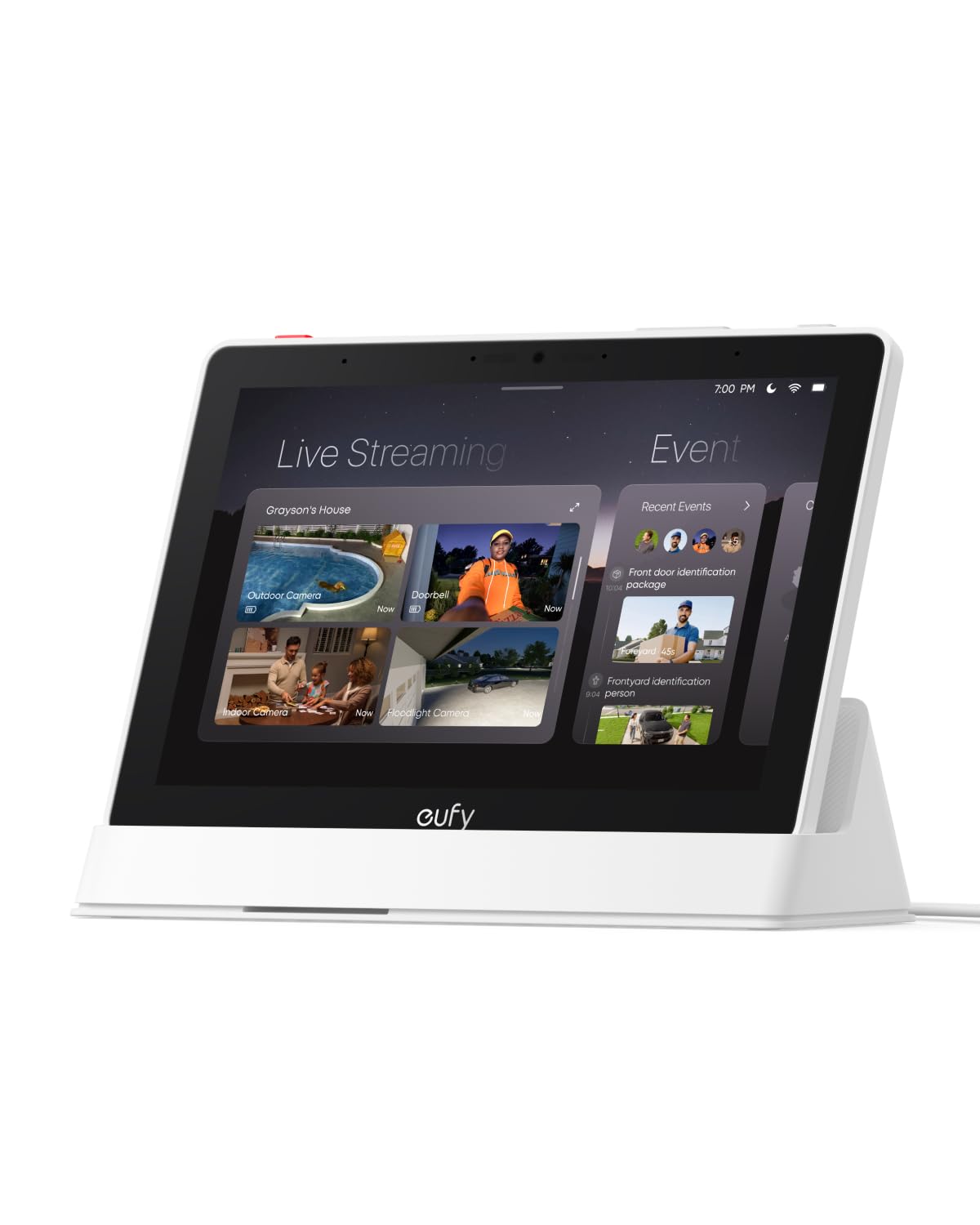 Smart Home Hub mit 8-Zoll-Display, Echtzeit-Meldungen und 4 Live-Streams Echtzeit-Meldungen LED-Display 60 Hz Kontrast 2000:1