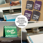 Schneidemaschine Explore 5 30,5 cm mit 6 Werkzeugen Deluxe Bundle mit Smart Vinyl Smart Iron-On Karton und EasyPress Mini