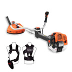 Benzin Motorsense 62 ccm 3,5 PS mit Antivibrationssystem, 2-Takt, 32 cm Schnittbreite, inkl. 3-Zahn-Messer und Doppelfadenkopf