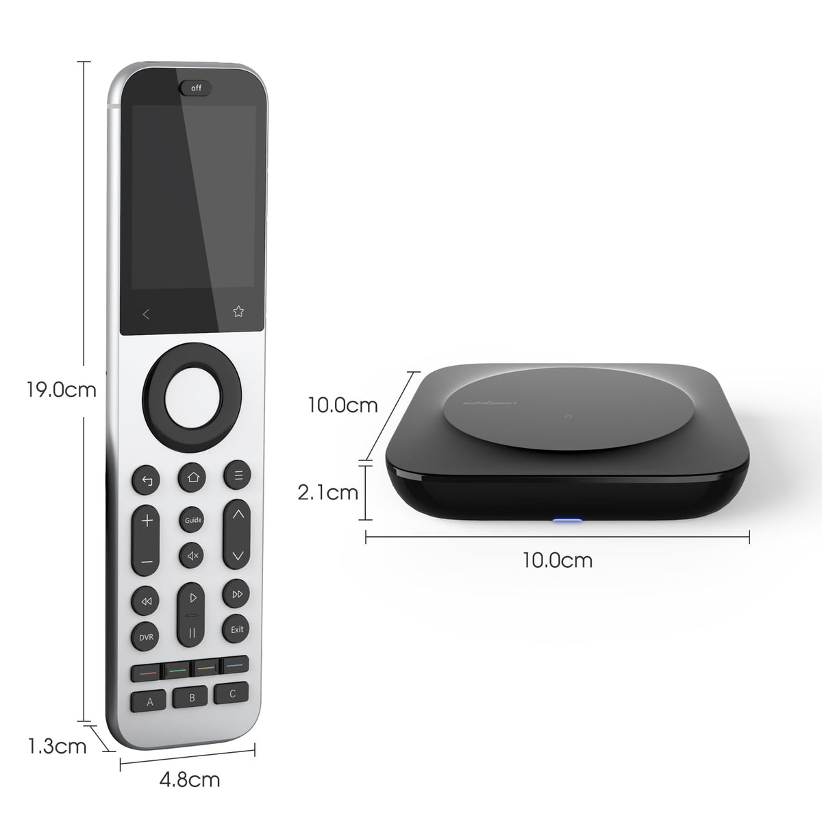Universalfernbedienung mit Hub und Ladestation, für bis zu 49 IR-, Bluetooth- und WLAN-Geräte, Modell X2