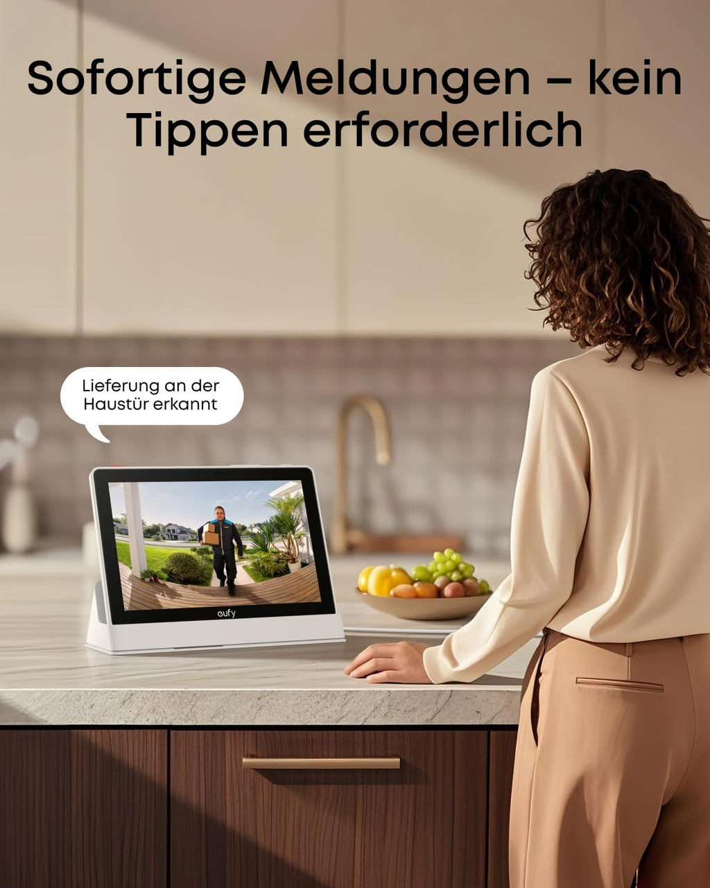 Smart Home Hub mit 8-Zoll-Display, Echtzeit-Meldungen und 4 Live-Streams Echtzeit-Meldungen LED-Display 60 Hz Kontrast 2000:1